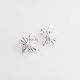 Aretes Cuadrado Plano Diamantados
