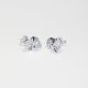 Aretes Doble De Corazón Diamantados
