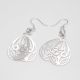 Aretes Doble De Flor Plana