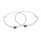 ARGOLLAS GRANDE C CONPIEDRA COLOR MORADO