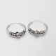 Argollas Pequeñas Diamantadas  Rodio