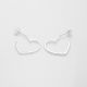 Aretes De Silueta De Corazón Abierto