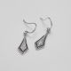 Aretes Diamantados  Rodio
