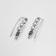 Aretes Diamantados  Rodio