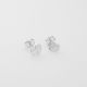Aretes De Corazón Con Una Pareja Al Centro Diamantados