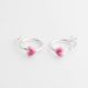 Argollas De Corazón de Niña Esmaltadas
