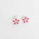 Aretes De Flor Plana de Niña Esmaltados