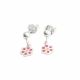 Aretes De Flor de Niña Esmaltados