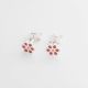 Aretes De Flor de Niña Esmaltados
