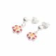 Aretes De Flor de Niña Esmaltados