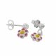 Aretes De Flor de Niña Esmaltados