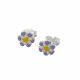 Aretes De Flor de Niña Esmaltados