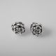 Aretes  De Flor Con Piedra Blanca de Electroformatura