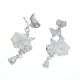 Aretes De Mariposa Y Flores de Nacar