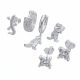 Aretes Set Diseños Variados con Perlas