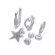 Aretes Set Diseños Variados con Perlas