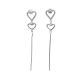 Aretes Largos Con Corazon