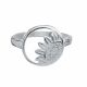 Anillo Con Diseño De Circulo Y Media Flor