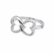Anillo Con Diseño De Corazon Entrelazados