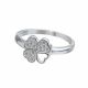 Anillo Con Diseño De Trebol Con Piedras