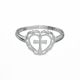 Anillo De Corazon Con Cruz