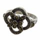 Anillo con Marquesitas Rodio