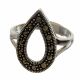 Anillo con Marquesitas Rodio