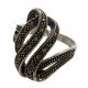 Anillo con Marquesitas  Rodio