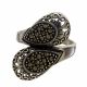 Anillo con Marquesitas Rodio