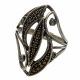 Anillo con Marquesitas Rodio