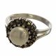 Anillo con Marquesitas Rodio