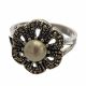 Anillo con Marquesitas Rodio