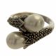 Anillo con Marquesitas Rodio