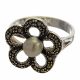 Anillo con Marquesitas  Rodio