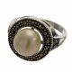 Anillo con Marquesitas  Rodio