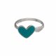 Anillo De Corazon Con Piedra