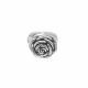 Anillo De Rosa de Electroformatura Rodio