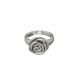 Anillo De Rosa de Electroformatura Rodio