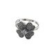 Anillo De Flor  Rodio
