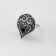 Anillo De Corazón Con  Piedras Naturales