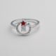 Anillo 2 De Estrellas 1 Circón de Niña Esmaltado