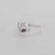 Anillo De Corazón Con Piedra Danzante