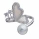 Anillo De Mariposa con Perlas