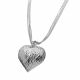 Gargantilla Con Dije De Corazon Diamantado Rodio