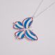 Gargantilla De Mariposa Con Circón Y Esmalte Esmaltada