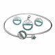 Juego De Pulseras Con Aretes Y Dije