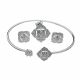 Juego De Pulseras Con Aretes Y Dije