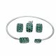 Juego De Pulseras Con Aretes Y Dije