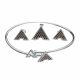 Juego De Pulseras Con Aretes Y Dije