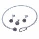 Juego De Pulseras Con Aretes Y Dije